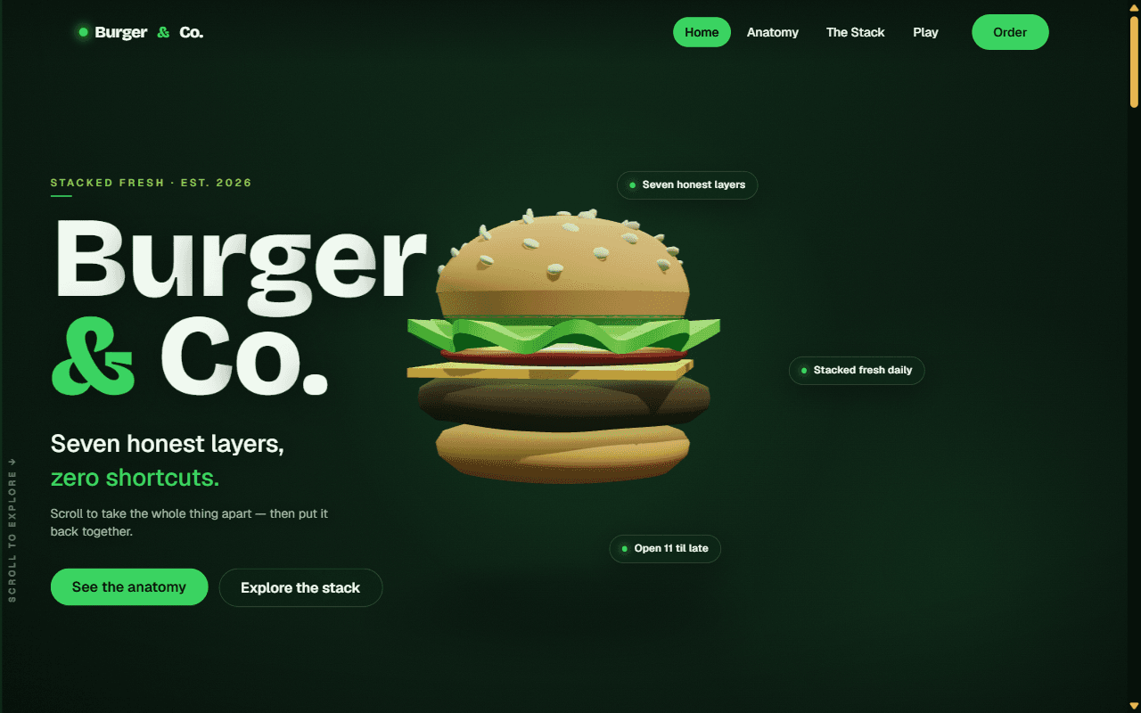 Burger & Co. website